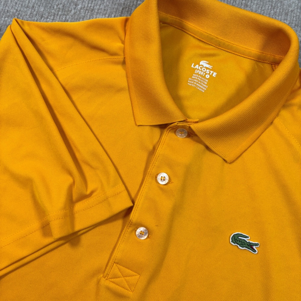 Lacoste Sport Solid Orange Performance Polo Men's Size XL/6